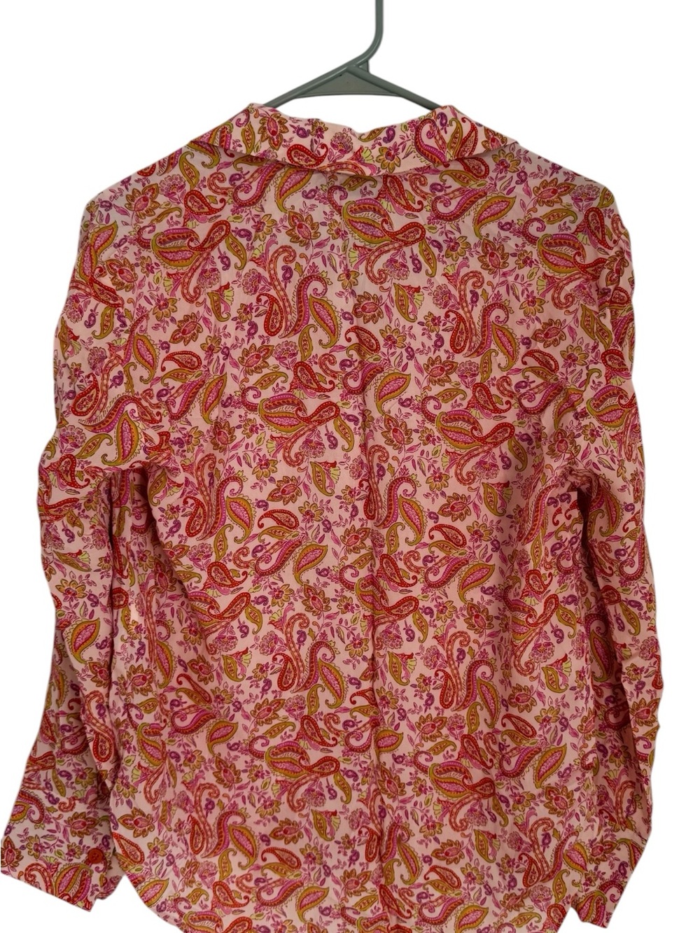 Zara Pink Paisley Print Sheer Button Down Blouse NWT Size S - Picture 5 of 5